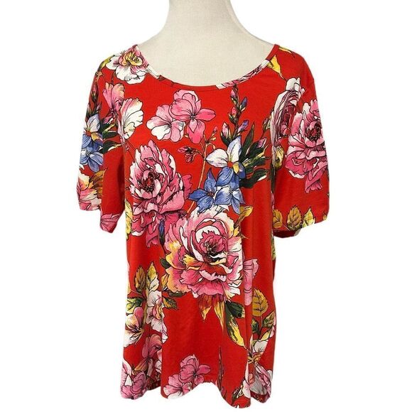 LuLaRoe Floral Top Sz 2XL - Picture 1 of 4